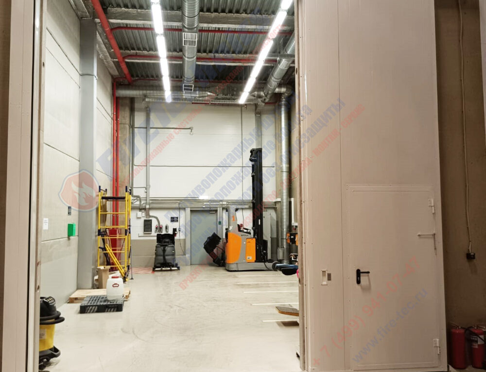 Откатные противопожарные ворота FireTechnics-Р EI60, Склад